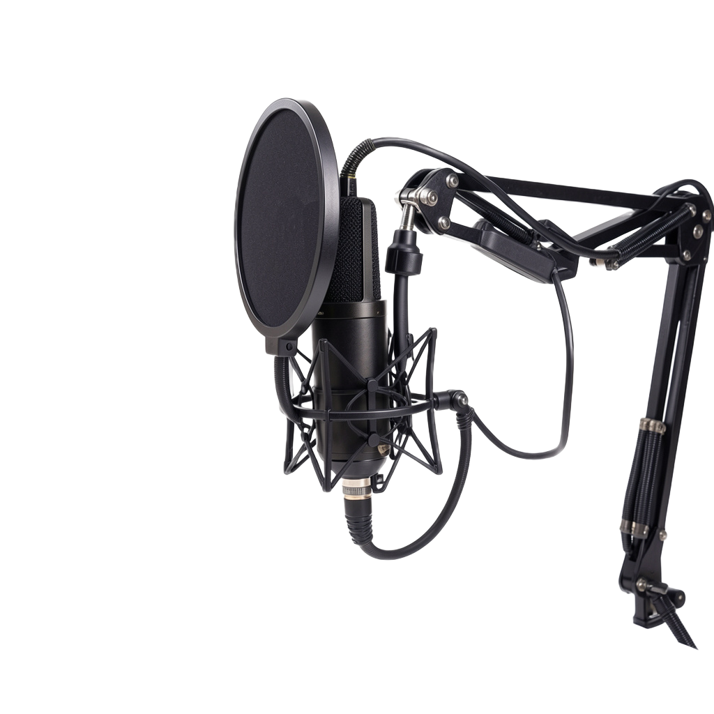 Professional broadcast microphone